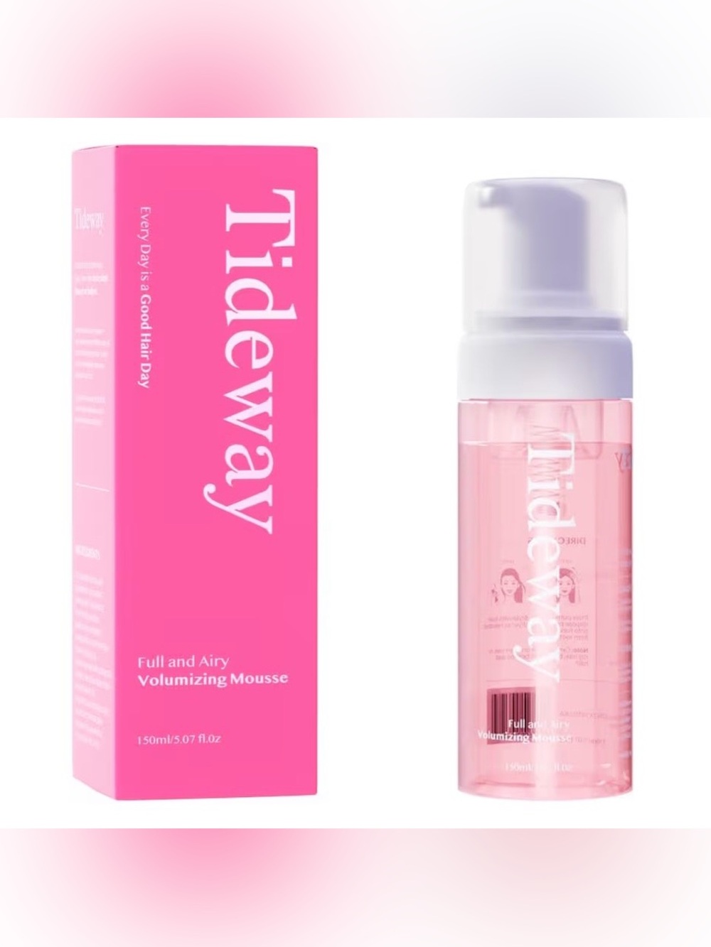 TIDEWAY Full & Airy Volumizing Hair Mousse 5 oz Anti-Frizz Volume EXP 11/27‎